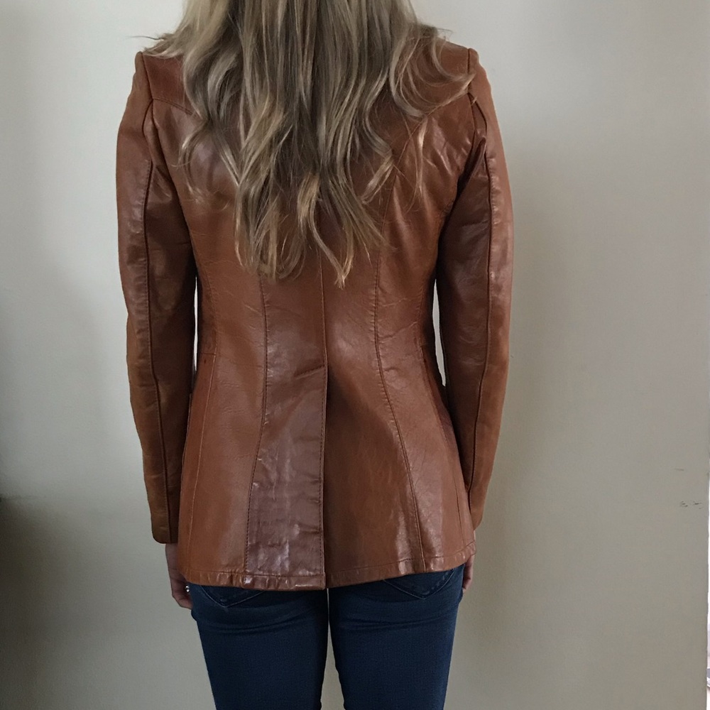 Vintage Leather Jacket blazer - Picture 6 of 8